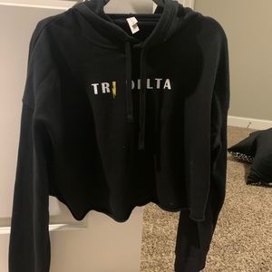 Tri delta cropped hoodie